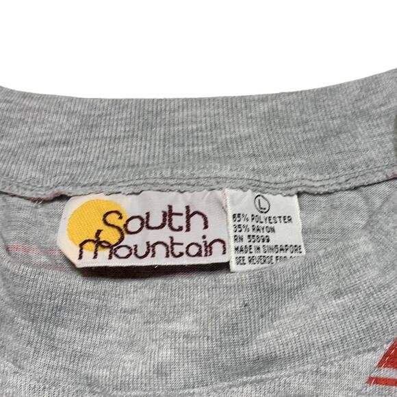 South Mountain VTG 80s College Sportswear Striped Long Sleeve Shirt Large - Picture 4 of 4